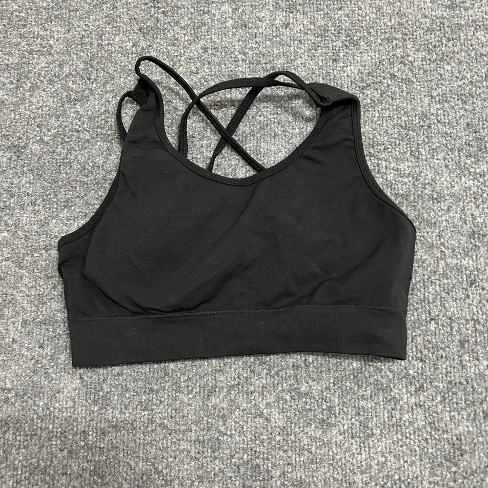 Sweaty Betty Sports Bra Womens Size S Black Strappy Criss Cross Back Athletic